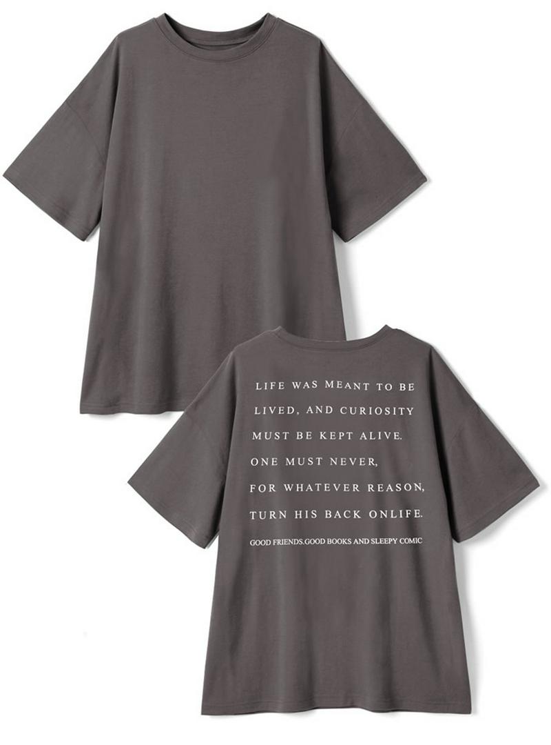 バックロゴプリントTシャツ