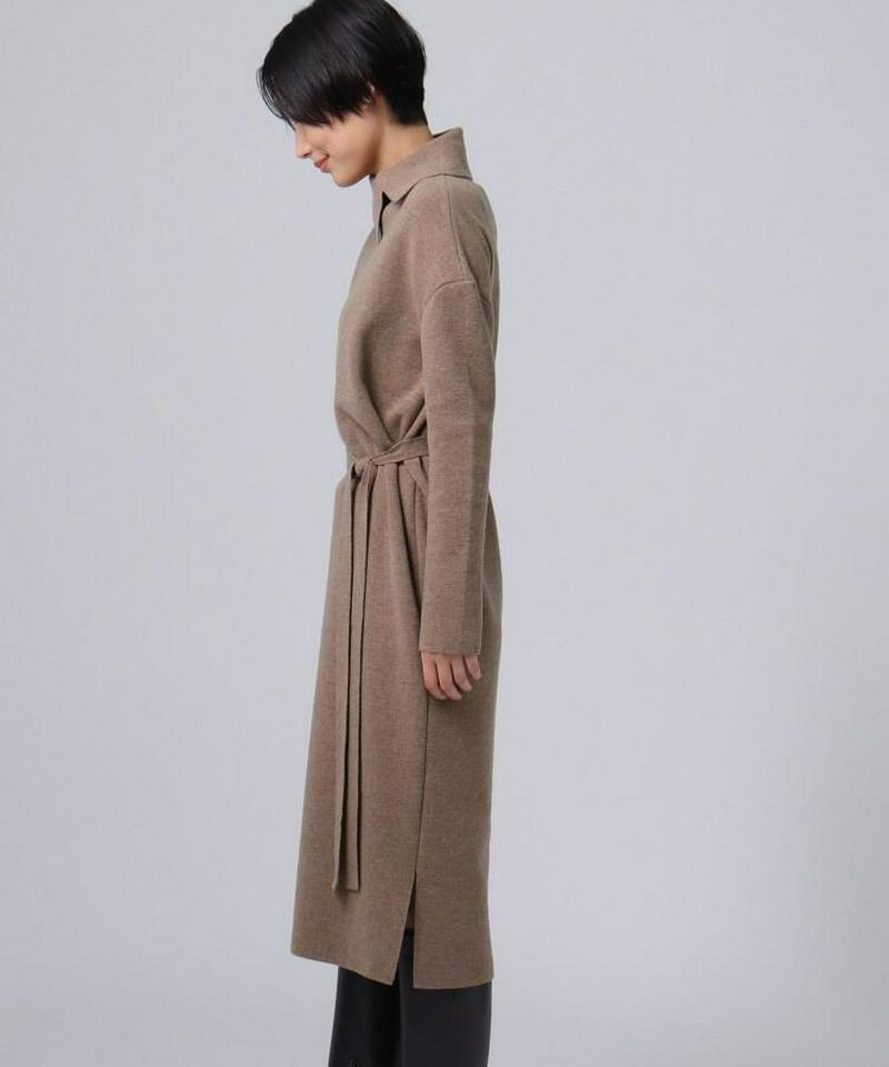 ジョイントウール タートルネックニットワンピース