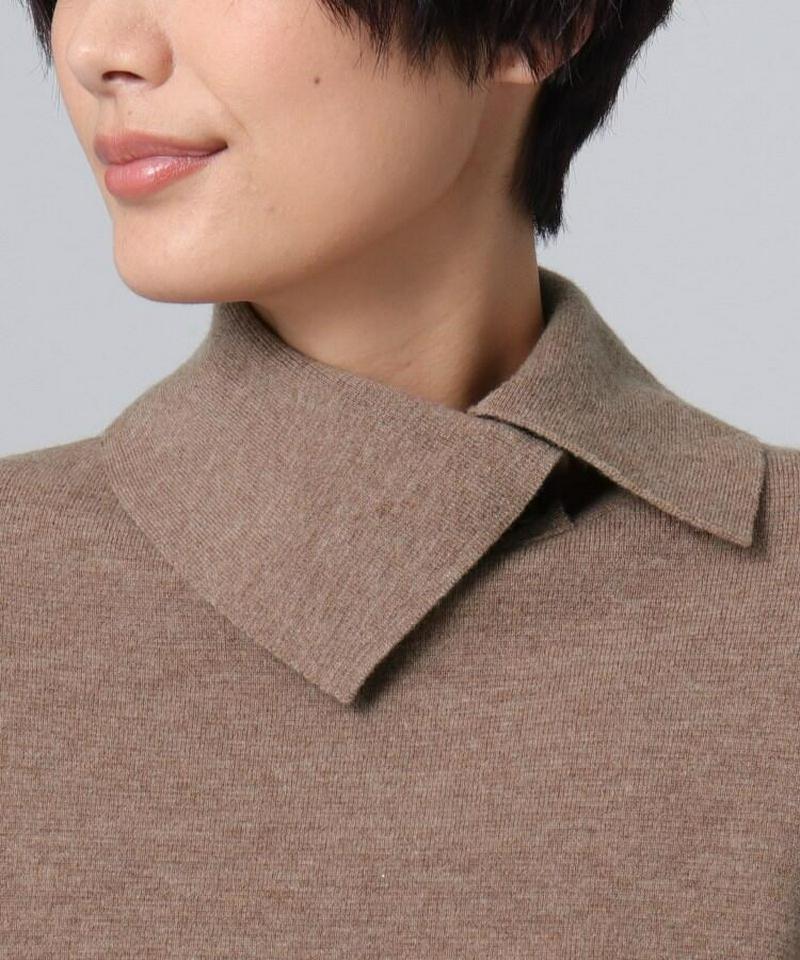 ジョイントウール タートルネックニットワンピース