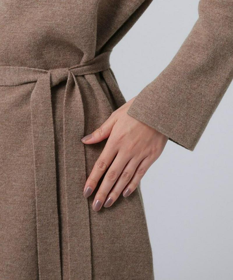 ジョイントウール タートルネックニットワンピース