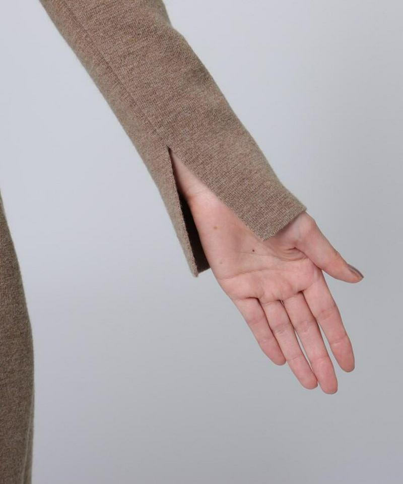 ジョイントウール タートルネックニットワンピース