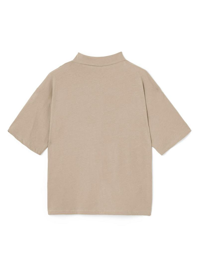 プチハイネックコットンTシャツ