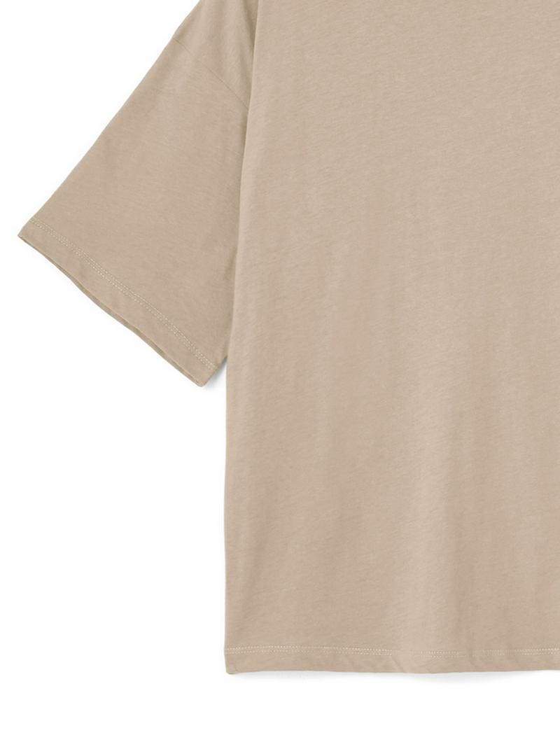 プチハイネックコットンTシャツ