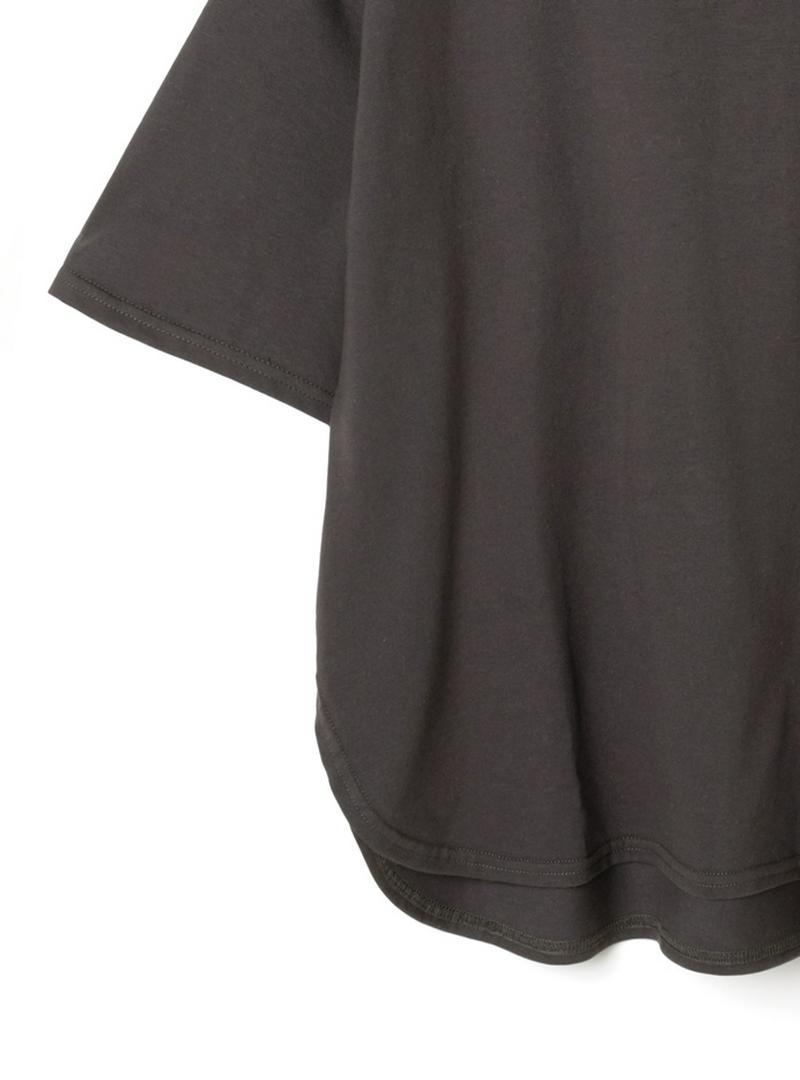 ラウンドヘムバックフォトプリントTシャツ