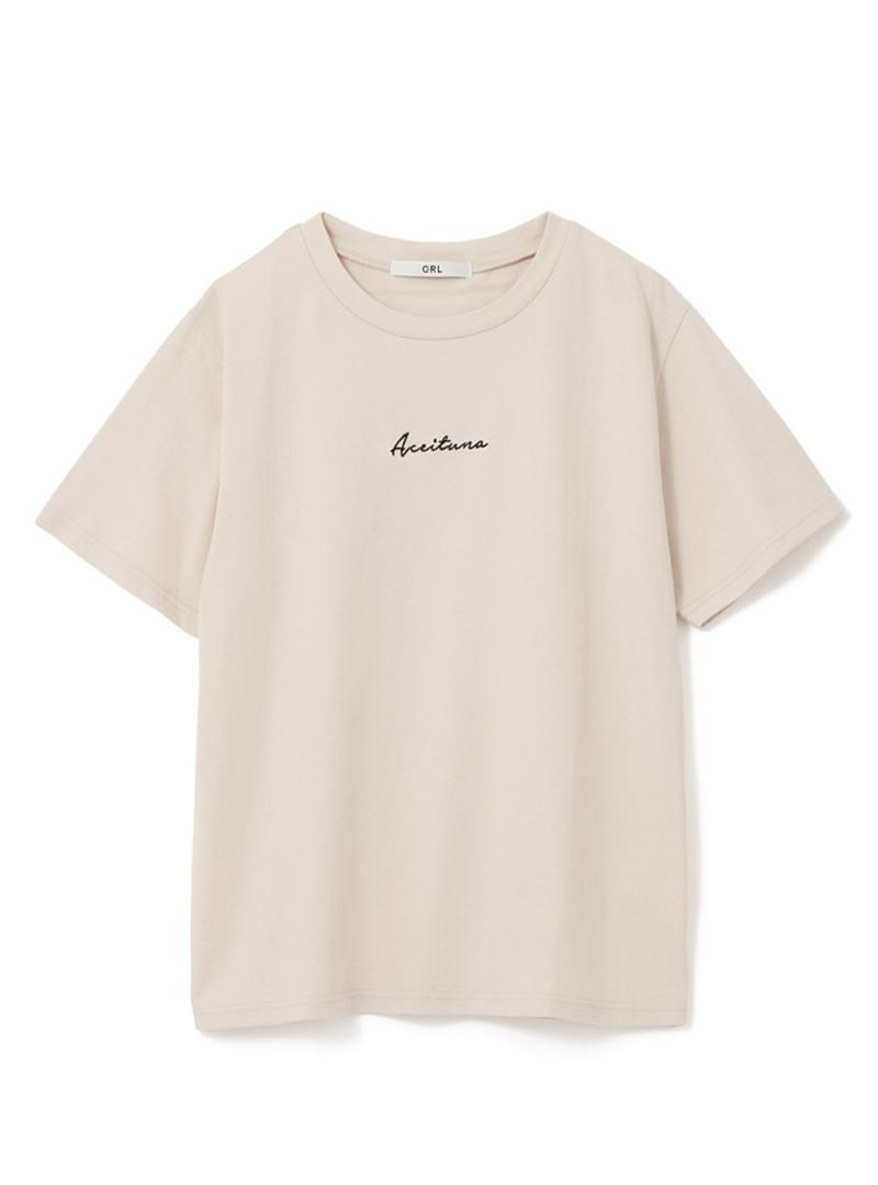ロゴ刺繍Tシャツ