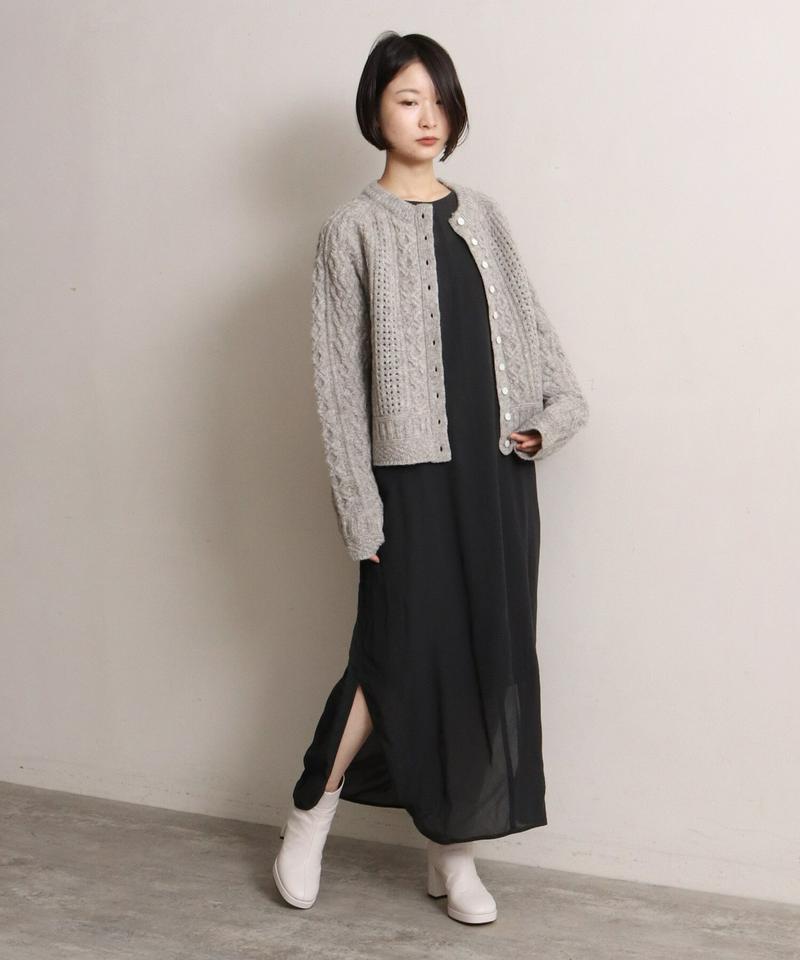 △ECOLOGYアラン編みクルーカーディガン（cardo fabrica）