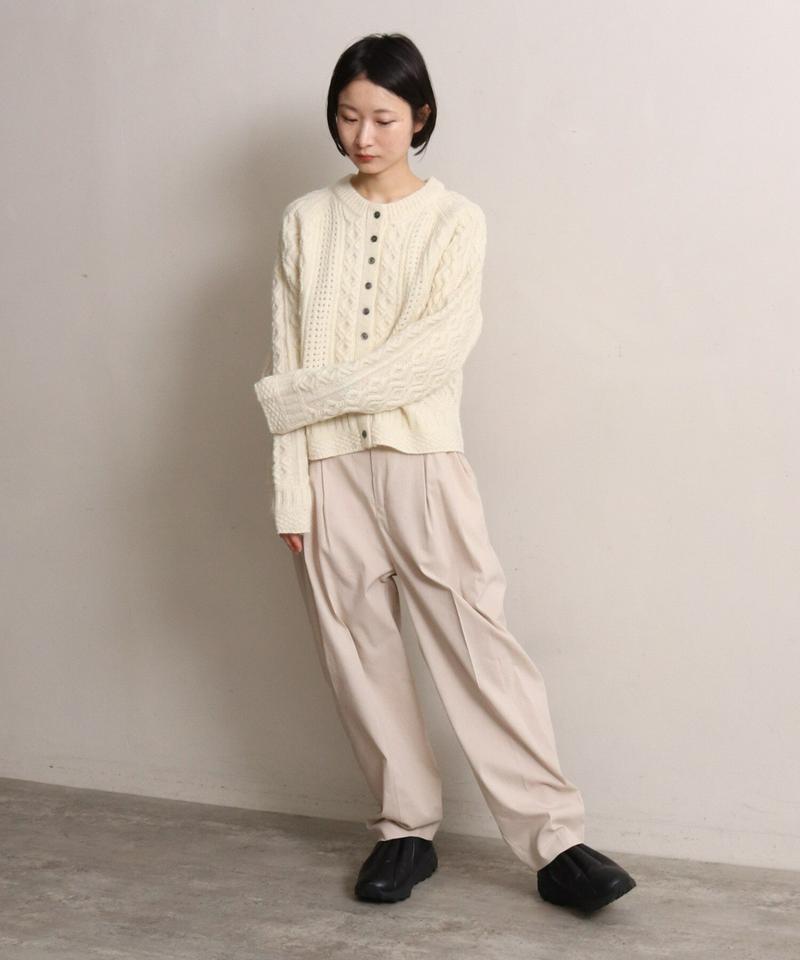 △ECOLOGYアラン編みクルーカーディガン（cardo fabrica）