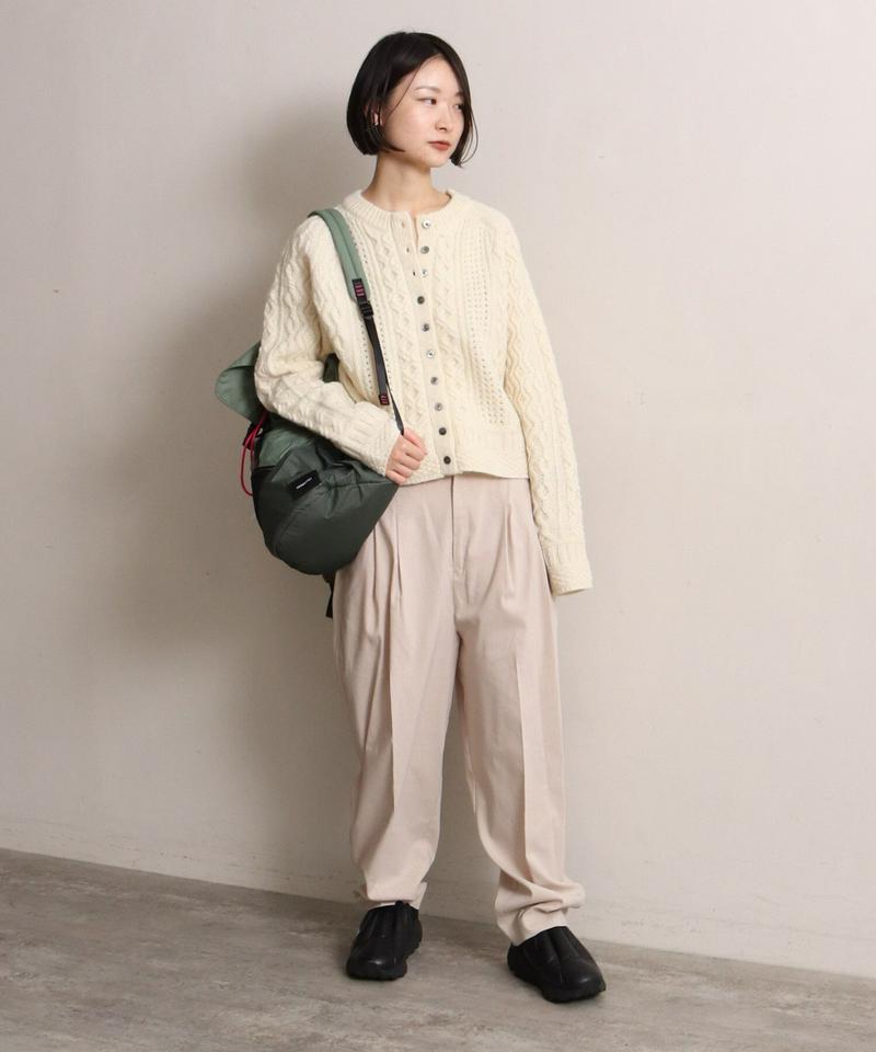 △ECOLOGYアラン編みクルーカーディガン（cardo fabrica）