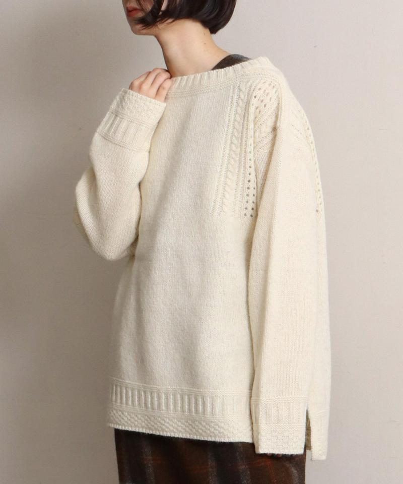 ECOLOGYボートネックスリットプルオーバー（cardo fabrica）