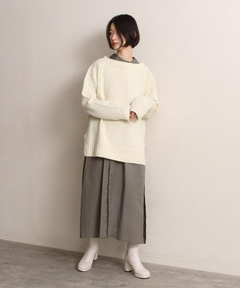 ECOLOGYボートネックスリットプルオーバー（cardo fabrica）
