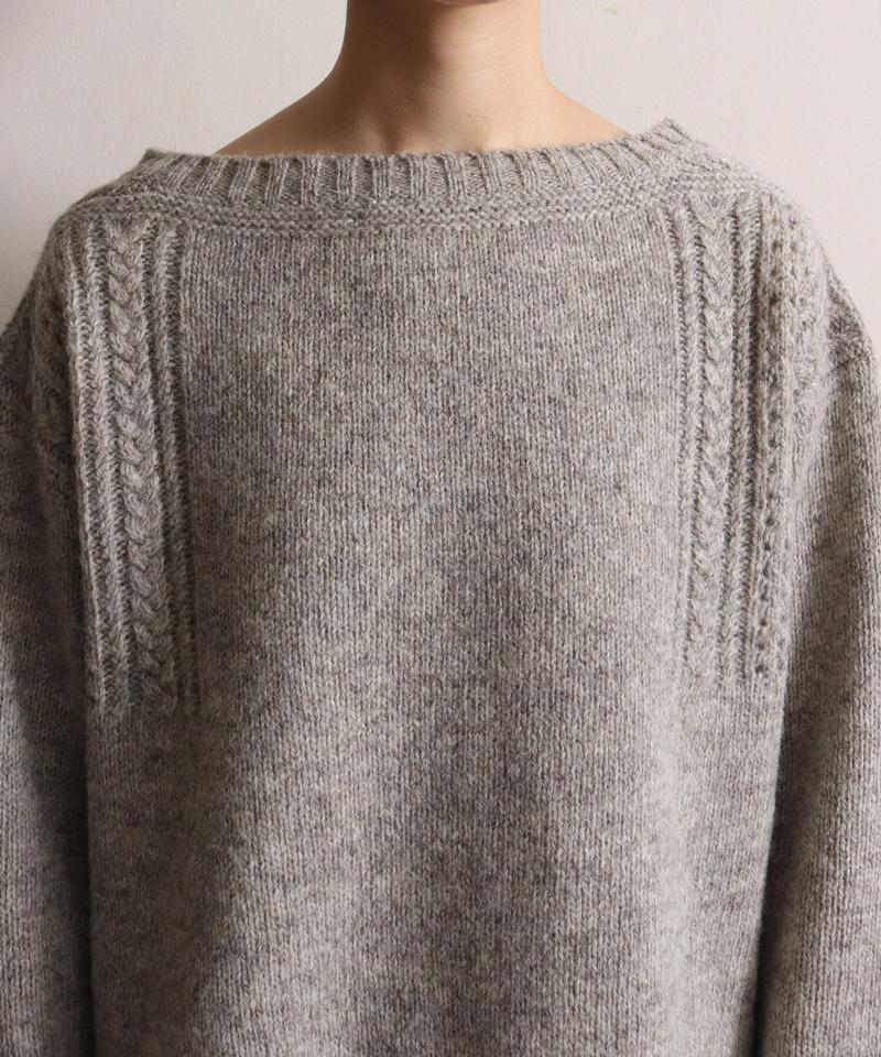 ECOLOGYボートネックスリットプルオーバー（cardo fabrica）