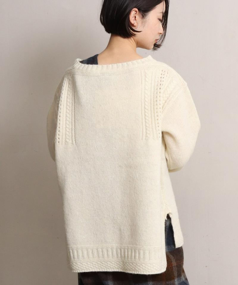 ECOLOGYボートネックスリットプルオーバー（cardo fabrica）