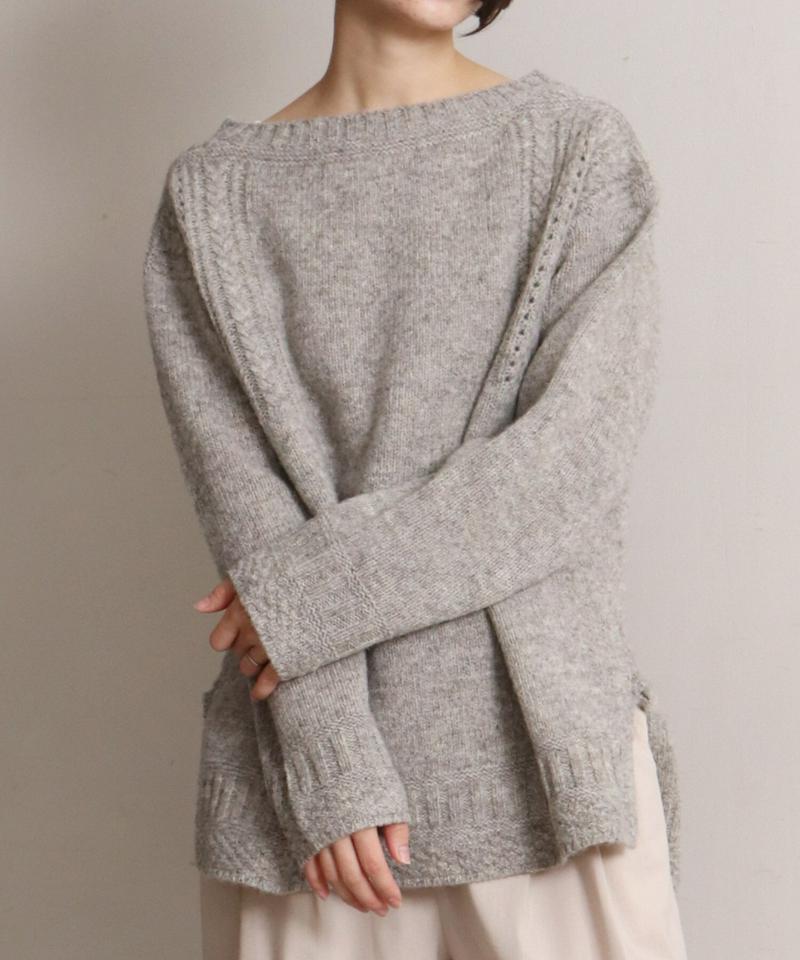 ECOLOGYボートネックスリットプルオーバー（cardo fabrica）