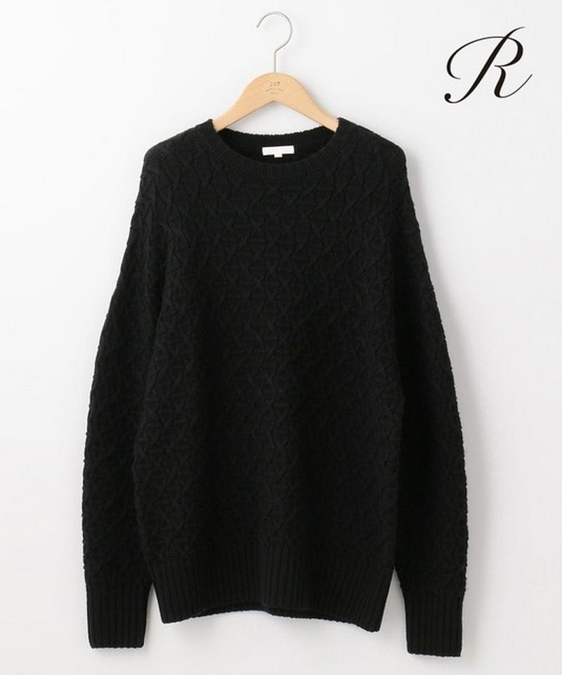 【R(アール)】BULKY WOOL CABLE プルオーバー ニット