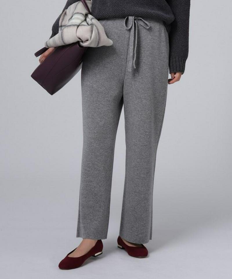 ジョイントウール ニットワイドパンツ