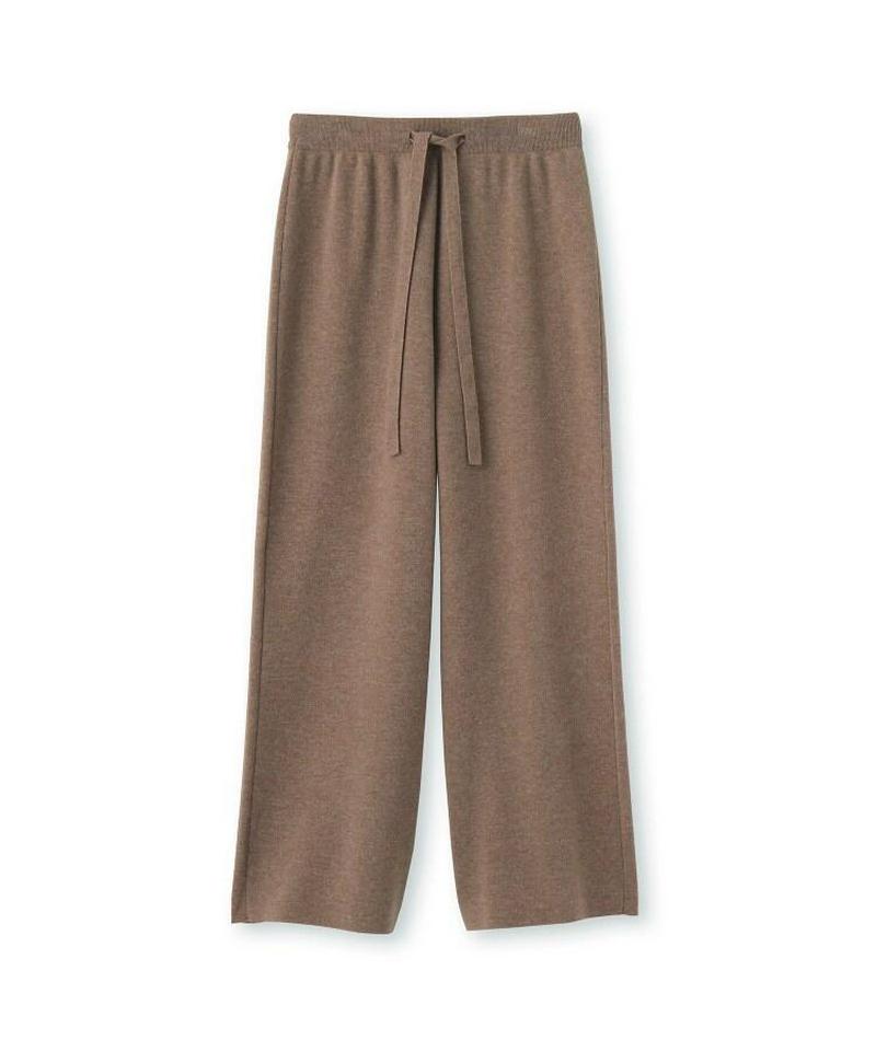 ジョイントウール ニットワイドパンツ