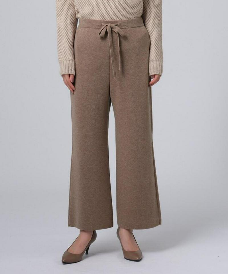 ジョイントウール ニットワイドパンツ
