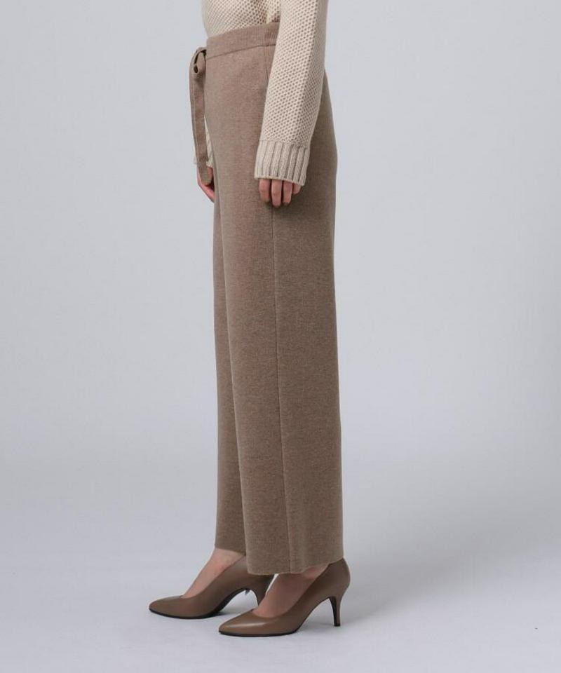 ジョイントウール ニットワイドパンツ