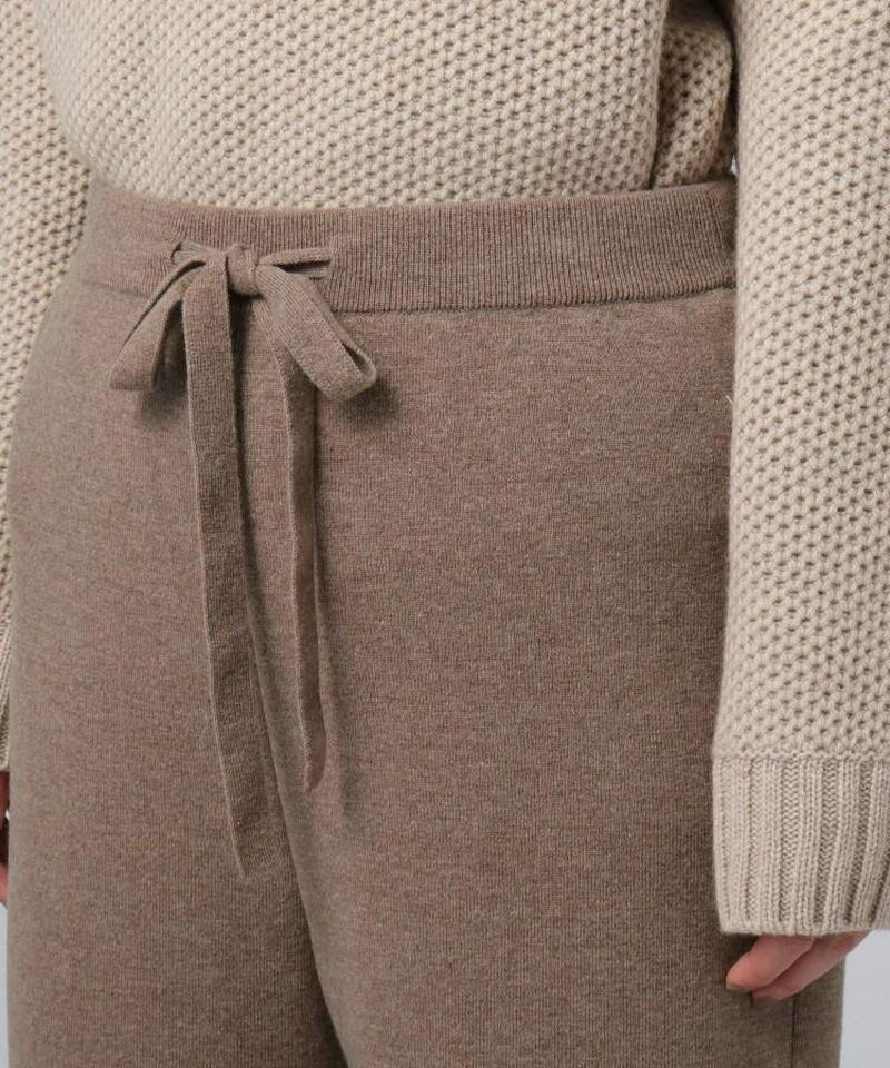 ジョイントウール ニットワイドパンツ