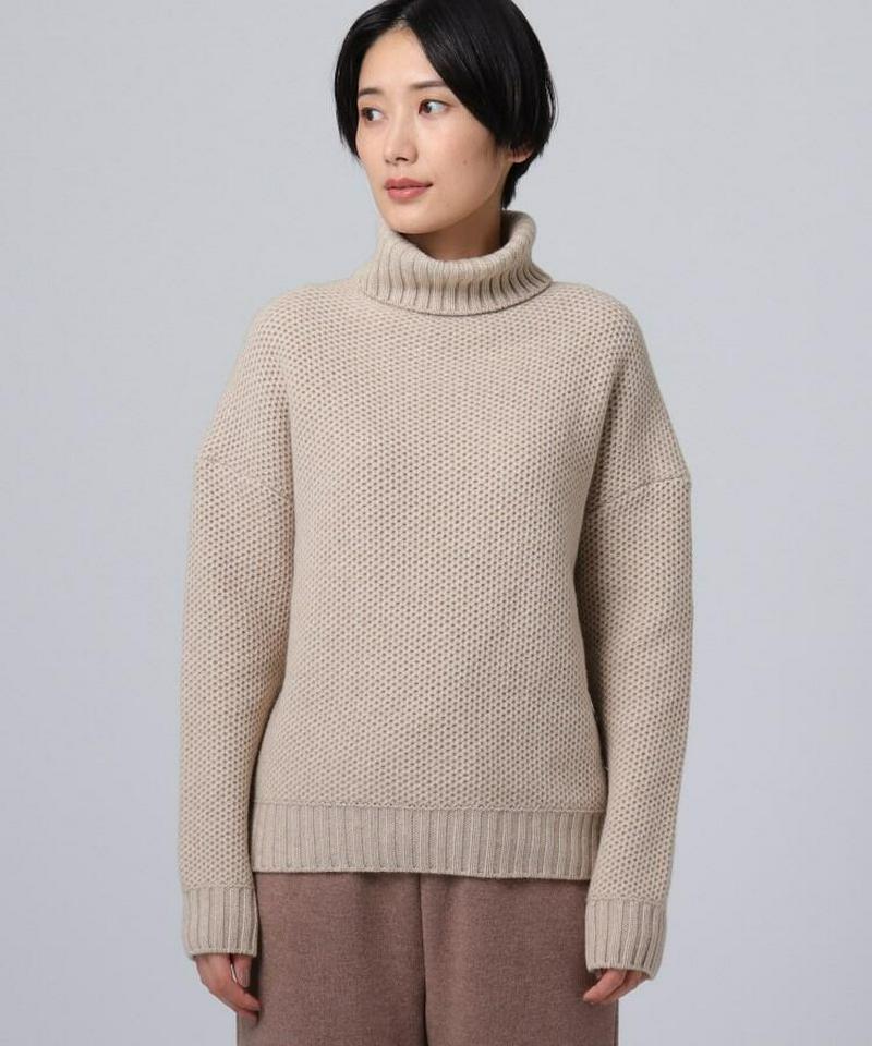 シルクカシミヤタートルネックニット