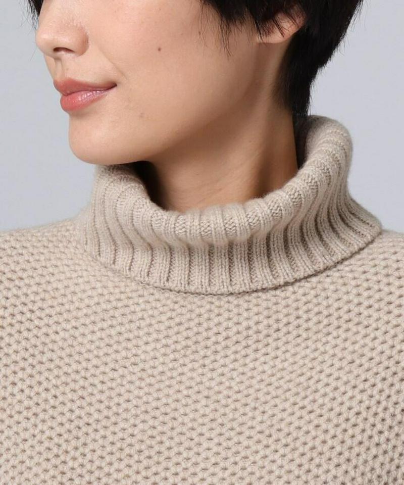 シルクカシミヤタートルネックニット