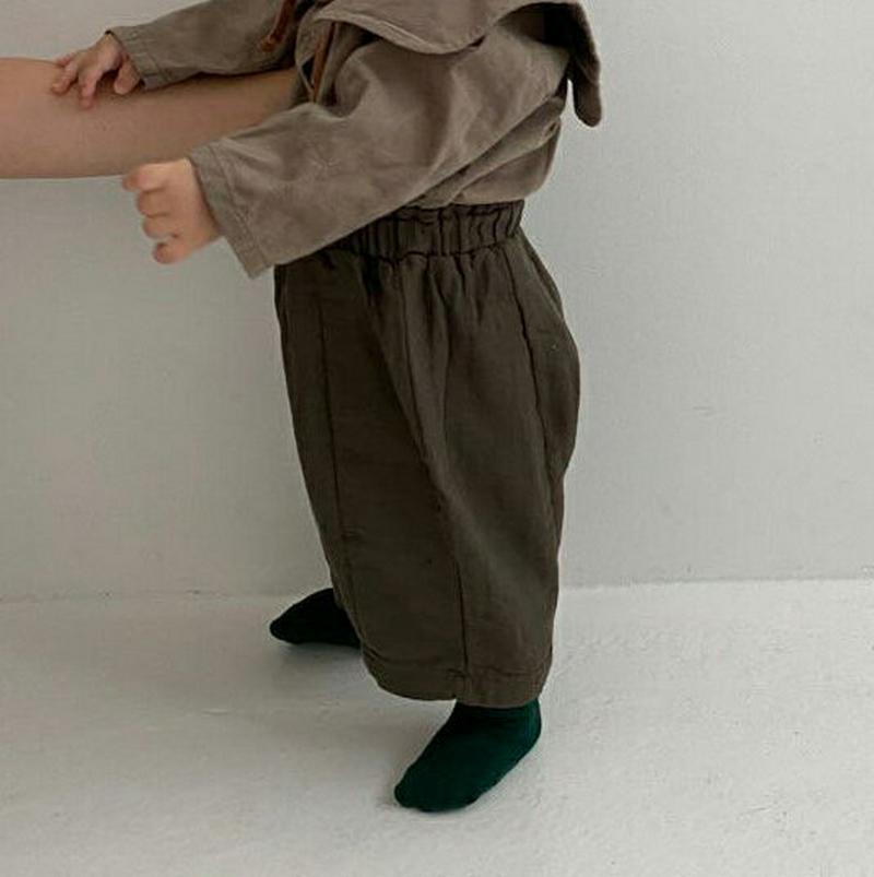 【キッズ20%OFF】クロップドパンツ・u06263 キッズ【0~2才】【pt】【パンツ ズボン ボトムス クロップド 単色 無