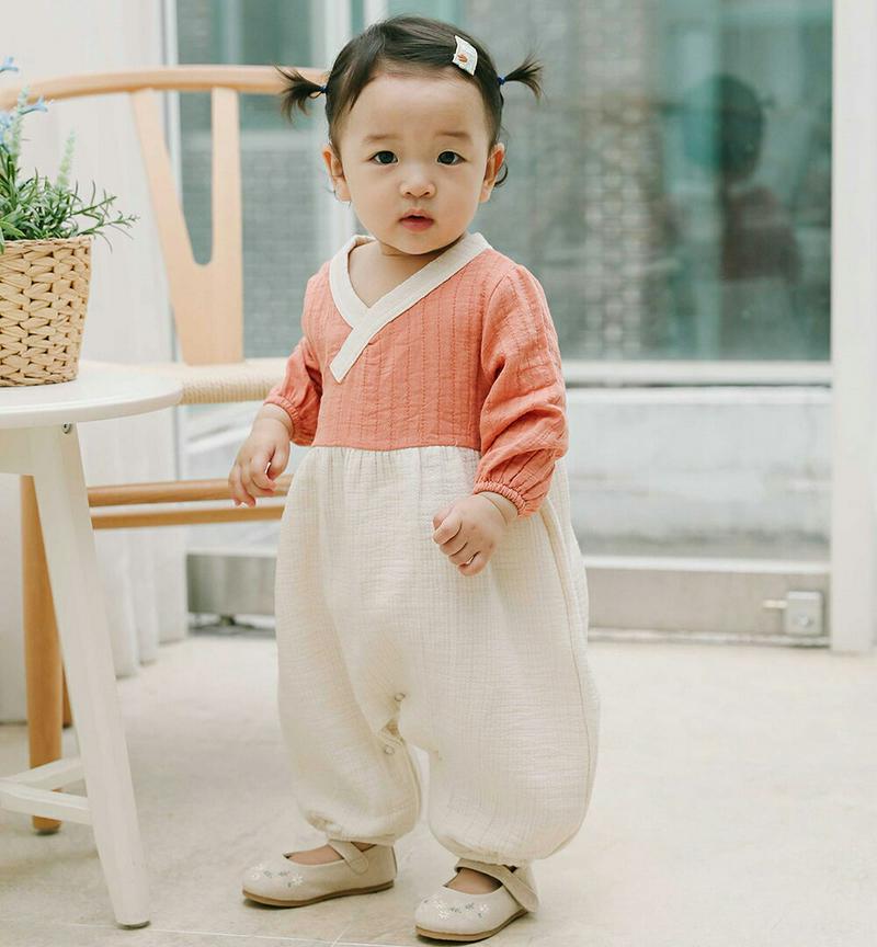 【キッズ20%OFF】チョゴリロンパース・u06307 キッズ【0~2才】【bc】【ロンパース チョゴリ 韓服 長袖 長ズボン 