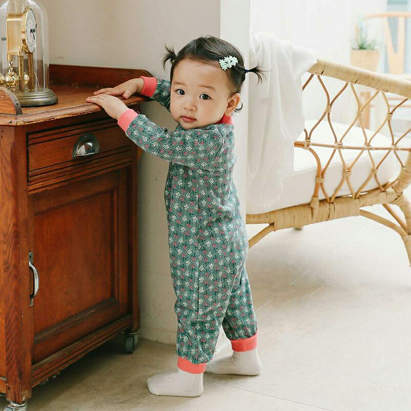 【キッズ20%OFF】フロントジップパターンロンパース・u06312 キッズ【0~2才】【bc】【ロンパース 長袖 長ズボン ロ