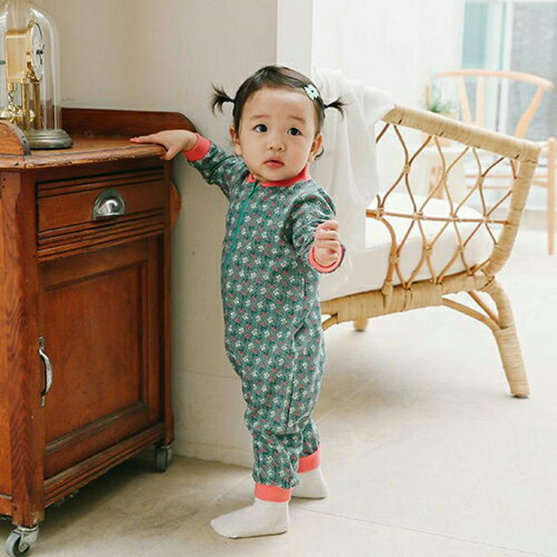 【キッズ20%OFF】フロントジップパターンロンパース・u06312 キッズ【0~2才】【bc】【ロンパース 長袖 長ズボン ロ