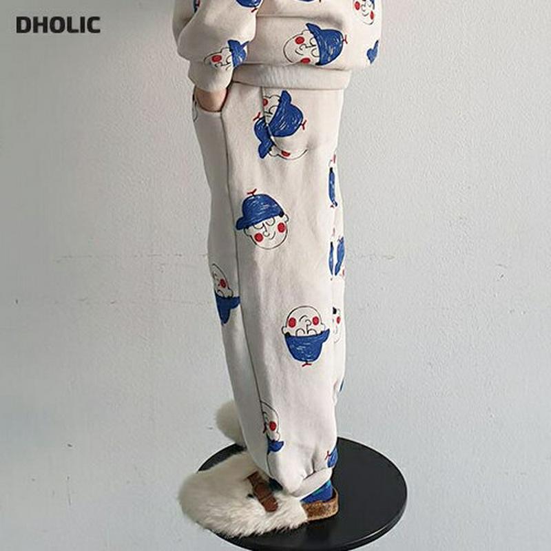 【キッズ30%OFF】裏起毛プリントパンツ(kids)・u08380 キッズ【3~8才】【pt】【パンツ ズボン ロングパンツ 長ズボン 総柄 カジュアル 裏起毛 プリント ラフ ウエストゴム 女の子 男の子 冬 韓国 韓国子供服 子供 こども 子供服 こども服】【KIDS】