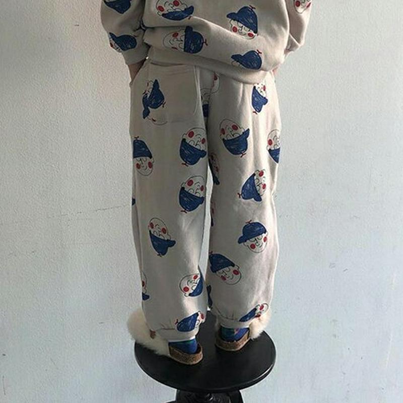 【キッズ30%OFF】裏起毛プリントパンツ(kids)・u08380 キッズ【3~8才】【pt】【パンツ ズボン ロングパンツ 長ズボン 総柄 カジュアル 裏起毛 プリント ラフ ウエストゴム 女の子 男の子 冬 韓国 韓国子供服 子供 こども 子供服 こども服】【KIDS】