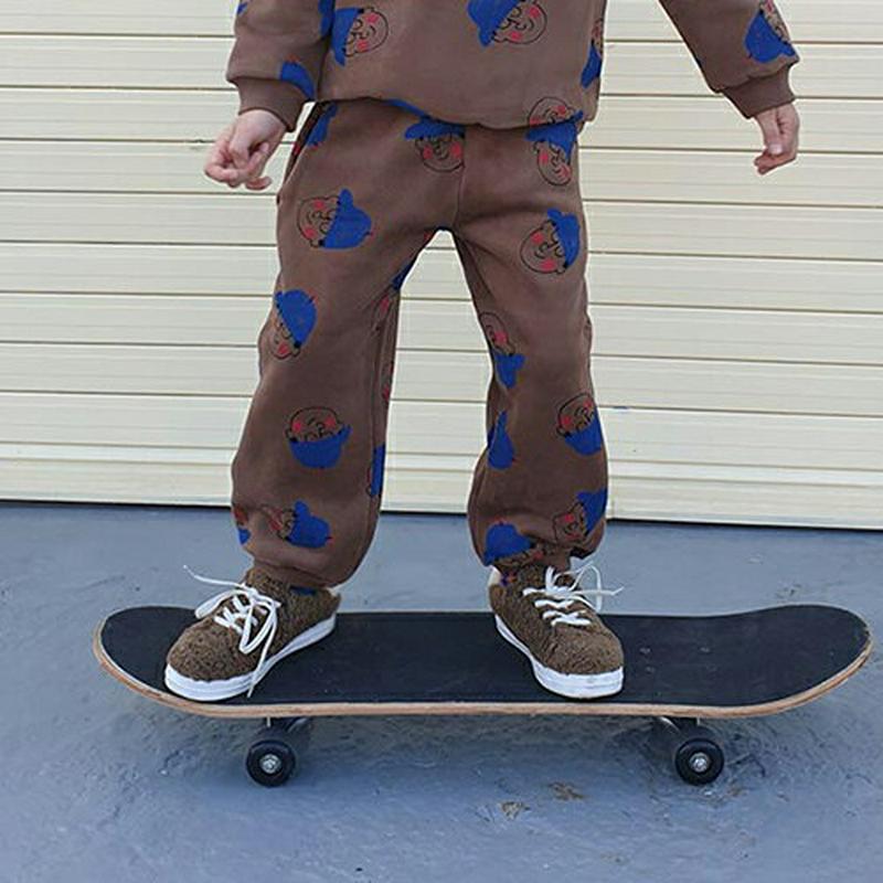 【キッズ30%OFF】裏起毛プリントパンツ(kids)・u08380 キッズ【3~8才】【pt】【パンツ ズボン ロングパンツ 長ズボン 総柄 カジュアル 裏起毛 プリント ラフ ウエストゴム 女の子 男の子 冬 韓国 韓国子供服 子供 こども 子供服 こども服】【KIDS】