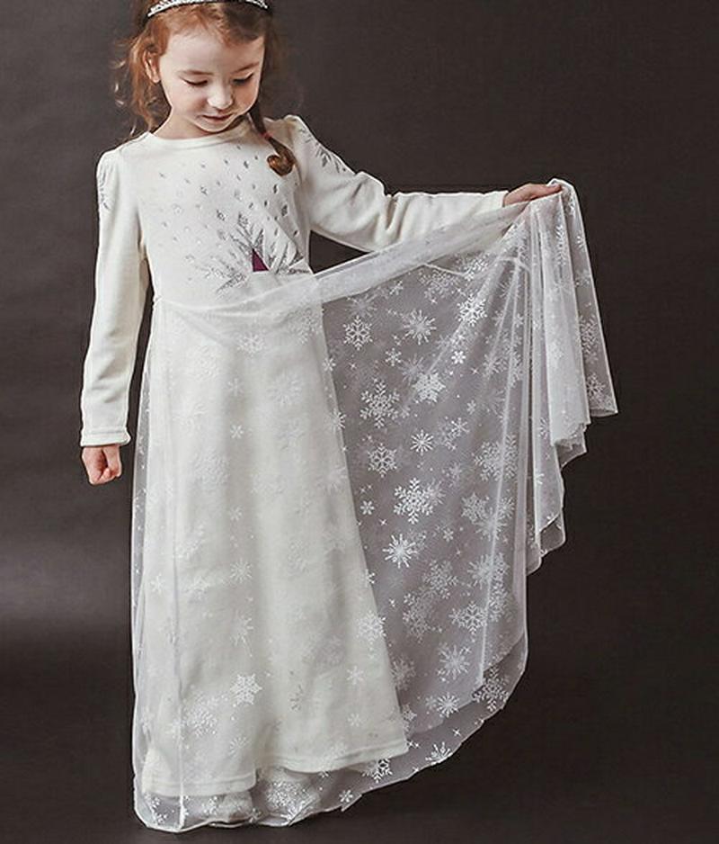 ファーマント付チュールフレアワンピース・p008347 キッズ【3~8才】【ops】【ワンピース ロング ロングワンピース 長袖 チュール 透け感 チュールワンピース マント ファー かわいい 女の子 冬 韓国 韓国子供服 子供 こども 子供服 こども服】【KIDS】【WS】