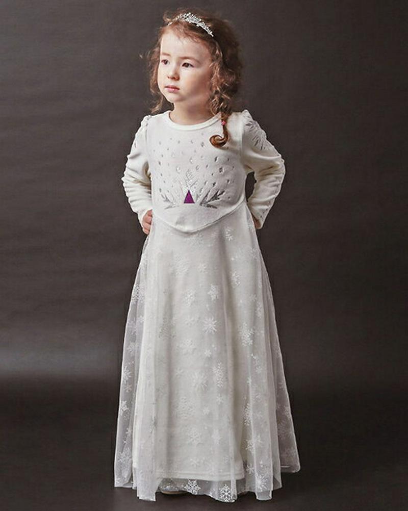 ファーマント付チュールフレアワンピース・p008347 キッズ【3~8才】【ops】【ワンピース ロング ロングワンピース 長袖 チュール 透け感 チュールワンピース マント ファー かわいい 女の子 冬 韓国 韓国子供服 子供 こども 子供服 こども服】【KIDS】【WS】