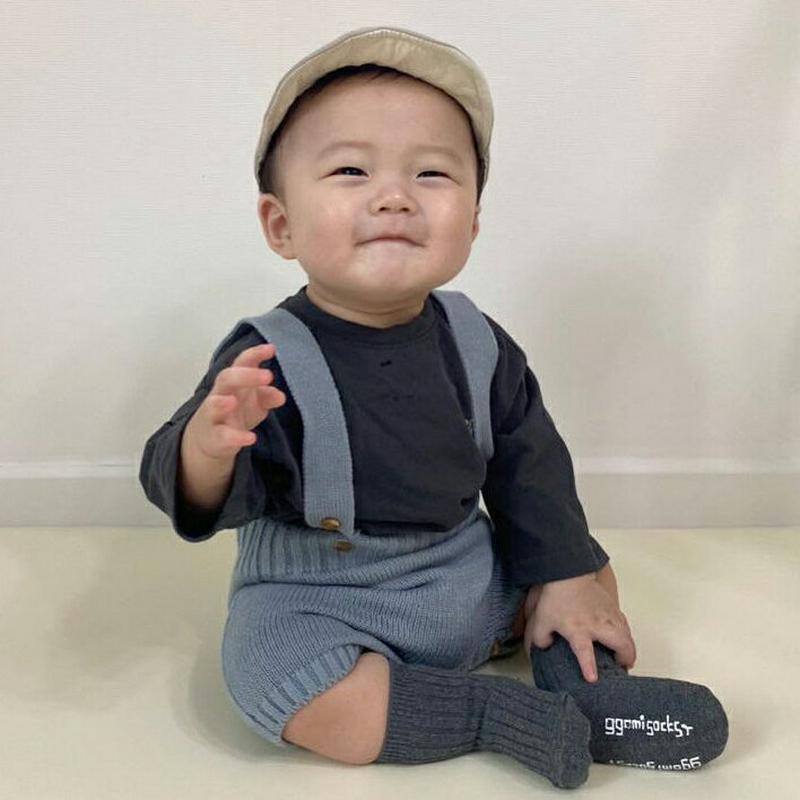 【キッズ20%OFF】ニットストラップパンツ・u06282 キッズ【0~2才】【pt】【パンツ ズボン ボトムス ハーフパンツ 