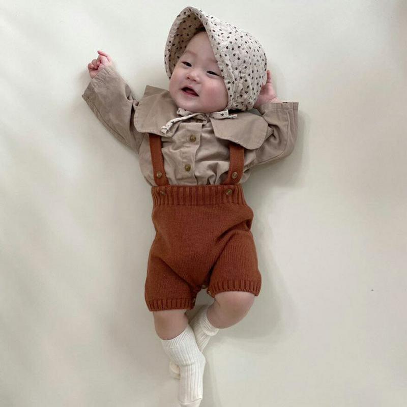 【キッズ20%OFF】ニットストラップパンツ・u06282 キッズ【0~2才】【pt】【パンツ ズボン ボトムス ハーフパンツ 