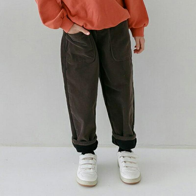 【キッズ30%OFF】裏起毛ポケットパンツ(kids)・u08265 キッズ【3~8才】【pt】【パンツ ズボン ロングパンツ 長ズボン 裏起毛 単色 無地 シンプル カジュアル ラフ 女の子 男の子 冬 韓国 韓国子供服 子供 こども 子供服 こども服】【KIDS】