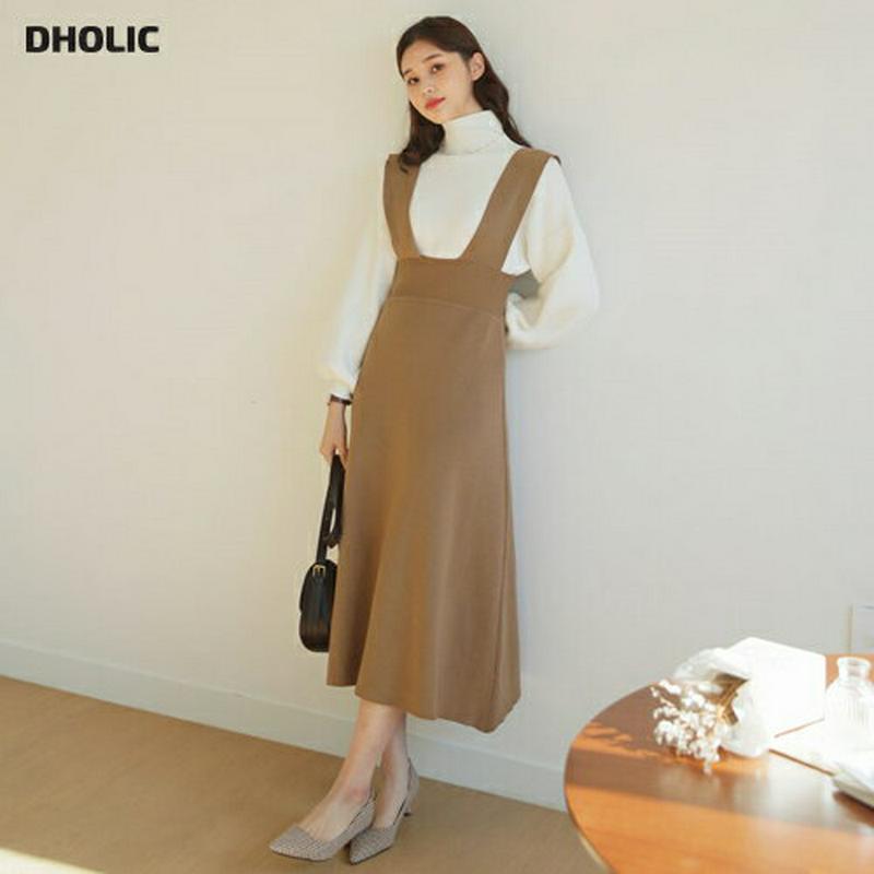 フレアスリーブレスワンピース・全3色・t60992 レディース【ops】【韓国 ファッション ワンピース ロングワンピース ニット 生地 スリーブレス ノースリーブ フレア フレアワンピース ハイウエスト 体型カバー シンプル フェミニン 大人 秋 冬】