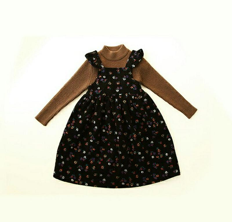 【キッズ20%OFF】フリルコーデュロイワンピース・u08317 キッズ【3~8才】【ops】【ワンピース コーデュロイ スリー