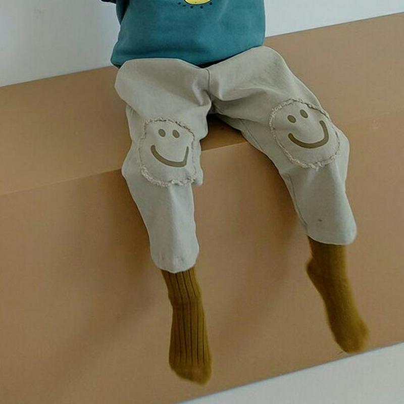 【キッズ20%OFF】裏起毛ニースマイルポイントパンツ・u08320 キッズ【3~8才】【pt】【パンツ ズボン ロングパンツ 