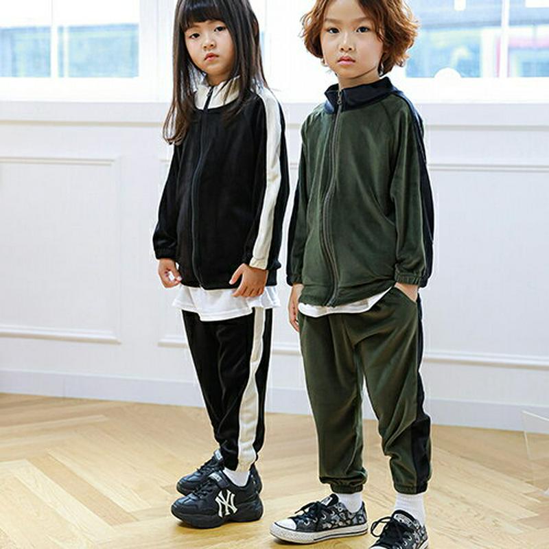 【キッズ20%OFF】ベロア上下SET(キッズ)・u08283 キッズ【3~8才】【set】【セットアップ setup 上下 ベ