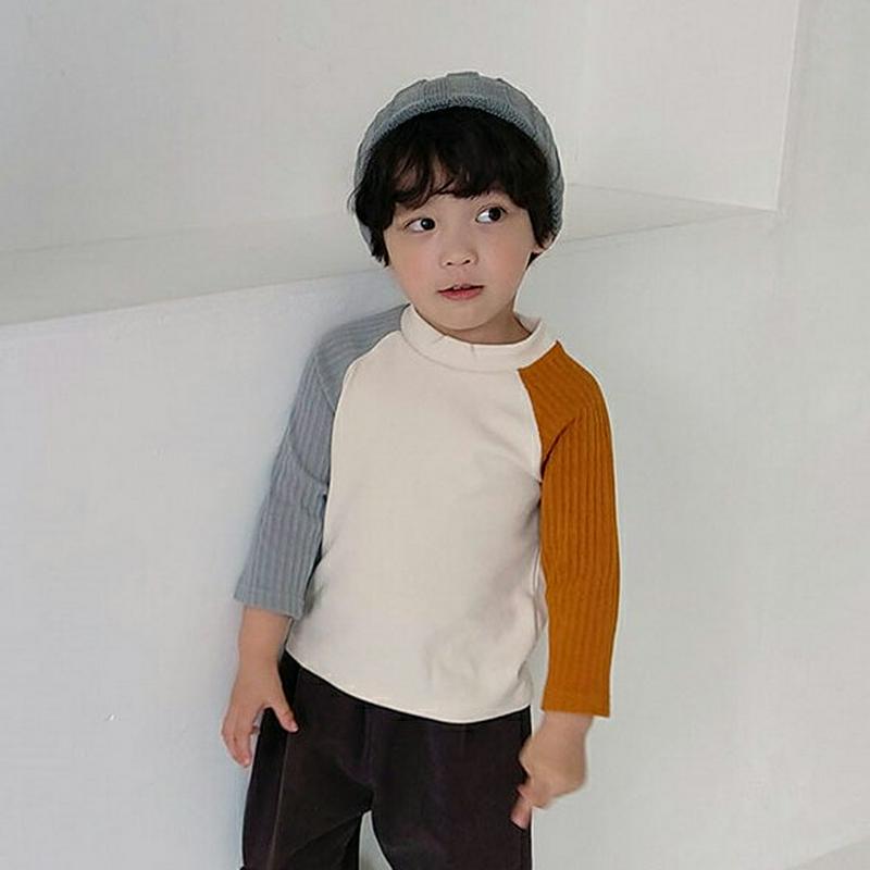 【キッズ20%OFF】リブ配色ラグランTシャツ・u08324 キッズ【3~8才】【tops】【トップス Tシャツ 長袖 ラグラン