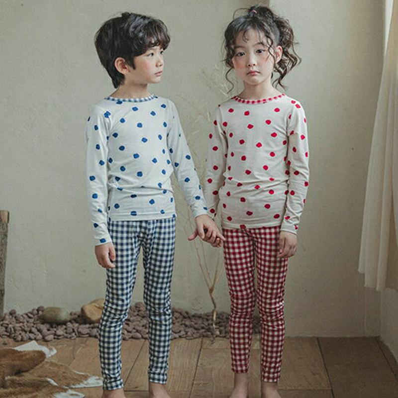 【只今30%OFF】裏起毛チェリーパジャマSET(ピンク)・p008243 キッズ【3~8才】【uw】【パジャマ 部屋着 ルームウェア トップス パンツ 裏起毛　さくらんぼ サクランボ 可愛い かわいい 女の子 男の子 冬 韓国 韓国子供服 子供 こども 子供服 こども服】【KIDS】【rw】