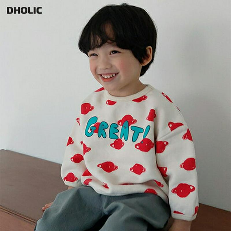 【キッズ30%OFF】プラネットロゴTシャツ・u08311 キッズ【3~8才】【tops】【トップス Tシャツ 長袖 宇宙 ロゴ カジュアル 総柄 ラフ 女の子 男の子 秋 冬 韓国 韓国子供服 子供 こども 子供服 こども服】【KIDS】