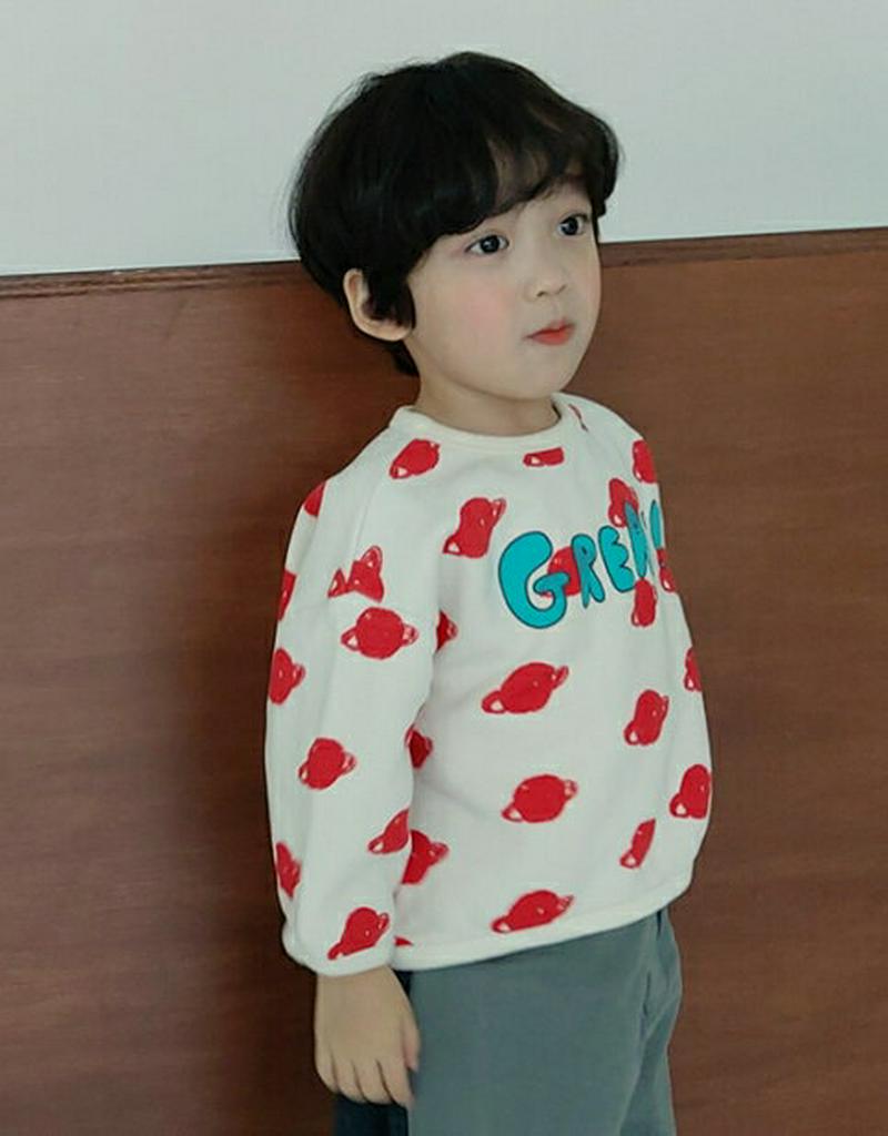 【キッズ30%OFF】プラネットロゴTシャツ・u08311 キッズ【3~8才】【tops】【トップス Tシャツ 長袖 宇宙 ロゴ カジュアル 総柄 ラフ 女の子 男の子 秋 冬 韓国 韓国子供服 子供 こども 子供服 こども服】【KIDS】