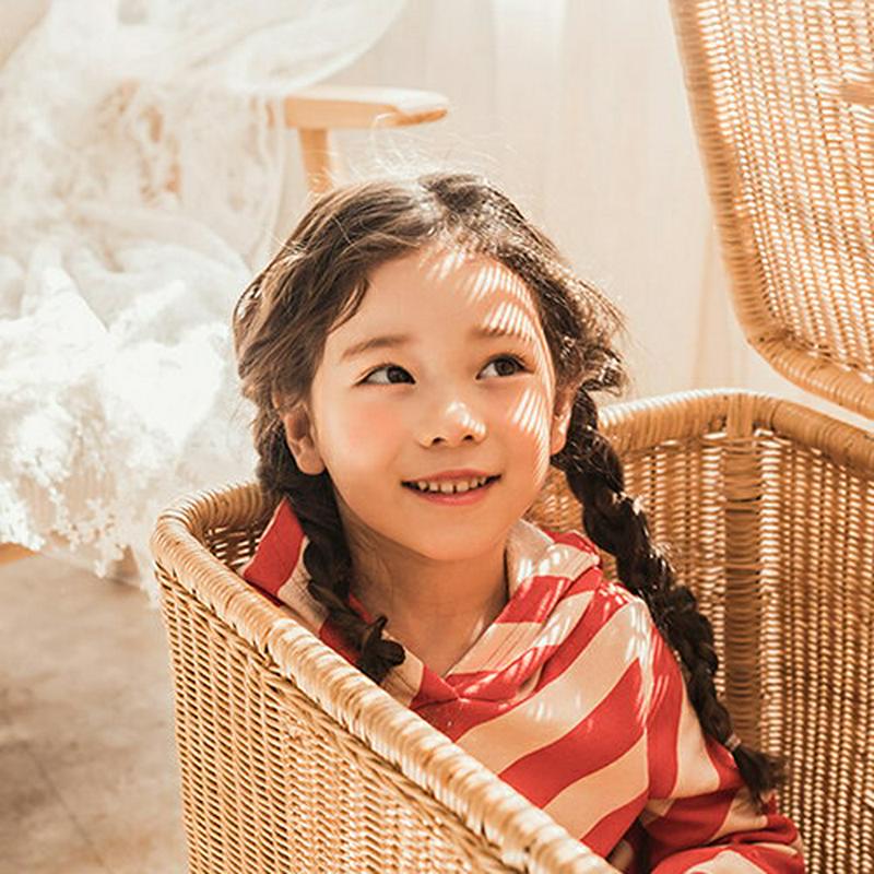 裏起毛ダイアゴナルラインワンピース・p008107 キッズ【3~8才】【ops】【ワンピース ミディ丈 ミディワンピース ダイアゴナル 裏起毛 ライン 長袖 フード カジュアル 女の子 冬 韓国 韓国子供服 子供 こども 子供服 こども服】【KIDS】