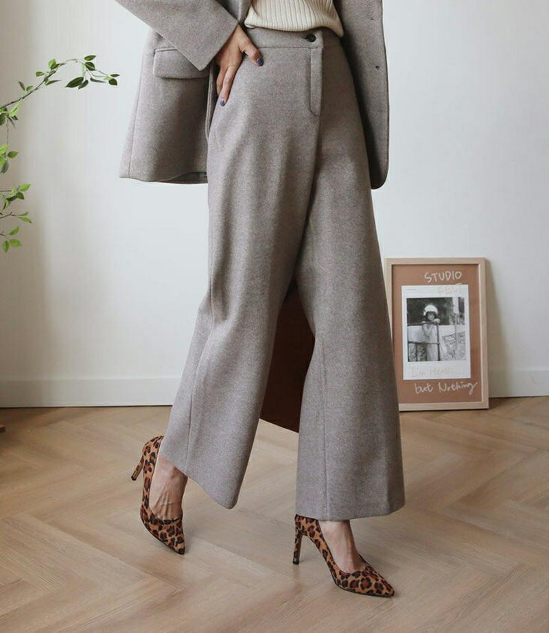 【新作10%OFF】メランジスラックス・全3色・t60996 レディース【pt】【韓国 ファッション ボトムス ズボン パンツ 