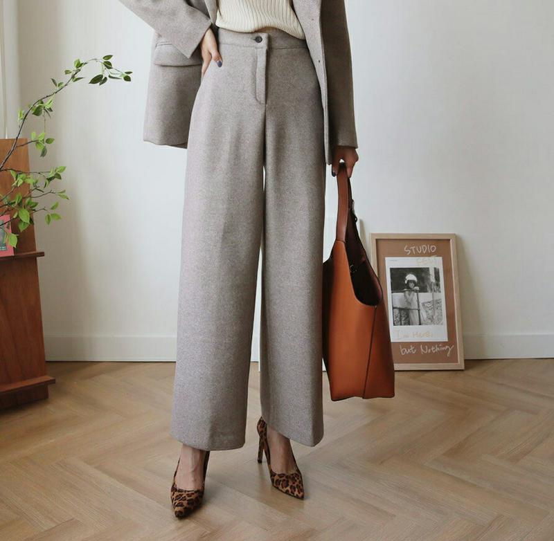 【新作10%OFF】メランジスラックス・全3色・t60996 レディース【pt】【韓国 ファッション ボトムス ズボン パンツ 