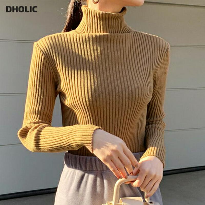 【新作10%OFF】スリムリブタートルネックニット・全6色・b64879 レディース【tops】【韓国 ファッション トップス 
