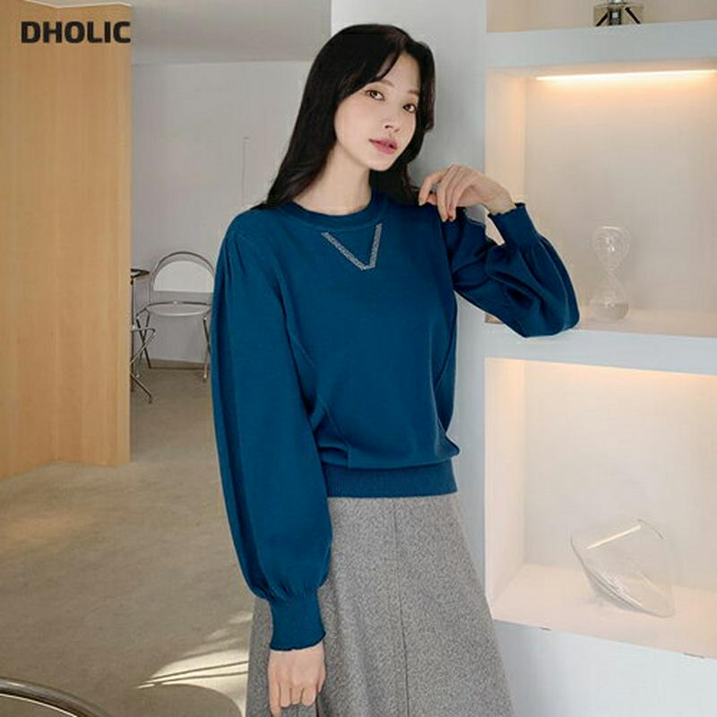 【新作10%OFF】キュービックラインニット・全4色・b64877 レディース【tops】【韓国 ファッション トップス ニット